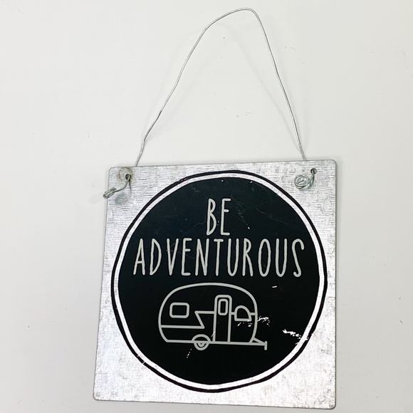 Galvanized Metal Hanging Plaque Sign Adventurous - Picture 6 of 7